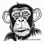 Primate Special: Bonobo Face Coloring Pages 3