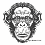 Primate Special: Bonobo Face Coloring Pages 4