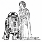 Princess Leia and R2D2 Coloring Pages 4