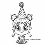 Princess Party Hat Coloring Pages 3