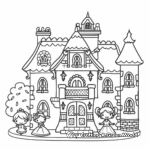 Princess Theme Doll House Coloring Pages 4