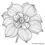 Printable Daffodil Coloring Pages with Intricate Details 4