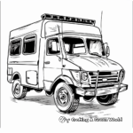 Prisoner Transport Police Truck Coloring Pages 1