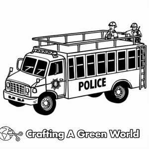 Police Truck Coloring Pages - Free &amp; Printable!