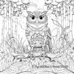 Psychedelic Forest Owl Coloring Pages 2