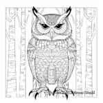 Psychedelic Forest Owl Coloring Pages 4