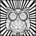 Psychedelic Owl Pattern Coloring Pages 2