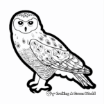 Psychedelic Snowy Owl Coloring Pages 1