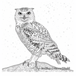 Psychedelic Snowy Owl Coloring Pages 2