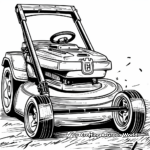 Push Reel Lawn Mower Coloring Pages 1