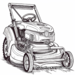 Push Reel Lawn Mower Coloring Pages 4