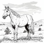 Quarter Horse in the Wild: Prairie-Scene Coloring Pages 3