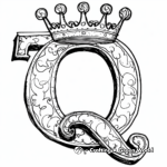 Queens and Quiets - Letter Q Coloring Pages 2