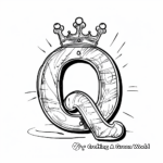 Queens and Quiets - Letter Q Coloring Pages 4