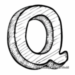 Quirky Cartoon Letter Q Coloring Pages 1