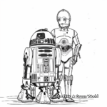 R2D2 and C3PO: Best Friend Duo Coloring Pages 4
