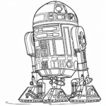 R2D2 as a Hero: Brave R2D2 Coloring Pages 1