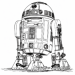 R2D2 as a Hero: Brave R2D2 Coloring Pages 3
