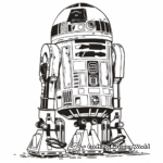 R2D2 as a Hero: Brave R2D2 Coloring Pages 4