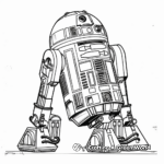 R2D2 Coloring Pages for Kids 1