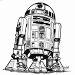 R2D2 in Action Coloring Pages 1