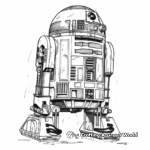 R2D2 in Action Coloring Pages 2