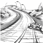 Race Track F1 Coloring Pages 1