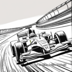 Race Track F1 Coloring Pages 2