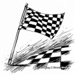 Racing Checkered Flag Coloring Pages 1
