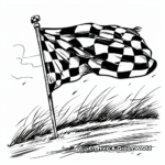 Racing Checkered Flag Coloring Pages 2