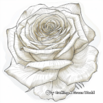 Radiant Yellow Rose Coloring Pages 2