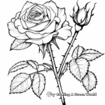 Radiant Yellow Rose Coloring Pages 3