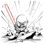 Raging Red Sith Lightsaber Coloring Pages 3