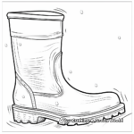 Rain Boot Themed Coloring Pages 1