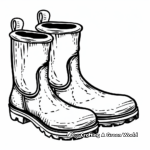 Rain Boot Themed Coloring Pages 4