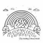 Rainbow After The Rain Coloring Sheets 1