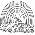 Rainbow After the Storm: Hope Coloring Pages 1