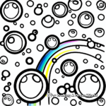Rainbow Reflecting Bubbles Coloring Pages 1