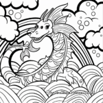 Rainbow Sea Serpent Coloring Pages 2