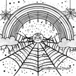 Rainbow Spider Web Coloring Sheets 2