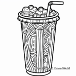 Rainbow Themed Cup Coloring Pages 1