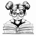 Reading Glasses Coloring Pages for Book Lovers 1