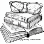 Reading Glasses Coloring Pages for Book Lovers 2