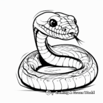 Realistic Black Mamba Coloring Pages 2