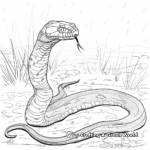 Realistic Black Mamba Coloring Pages 3