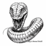 Realistic Black Mamba Coloring Pages 4