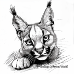 Realistic Caracal Coloring Sheets 1