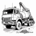 Realistic Cement Pump Truck Coloring Pages 3