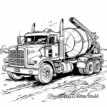 Realistic Cement Pump Truck Coloring Pages 4