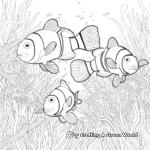 Realistic Clownfish Habitat Coloring Pages 1